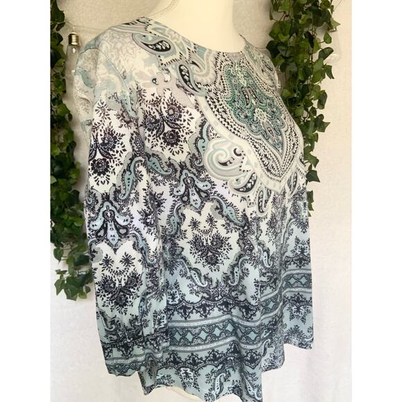 One World Y2K Green Half Sleeve Top Women's Large - Picture 5 of 11